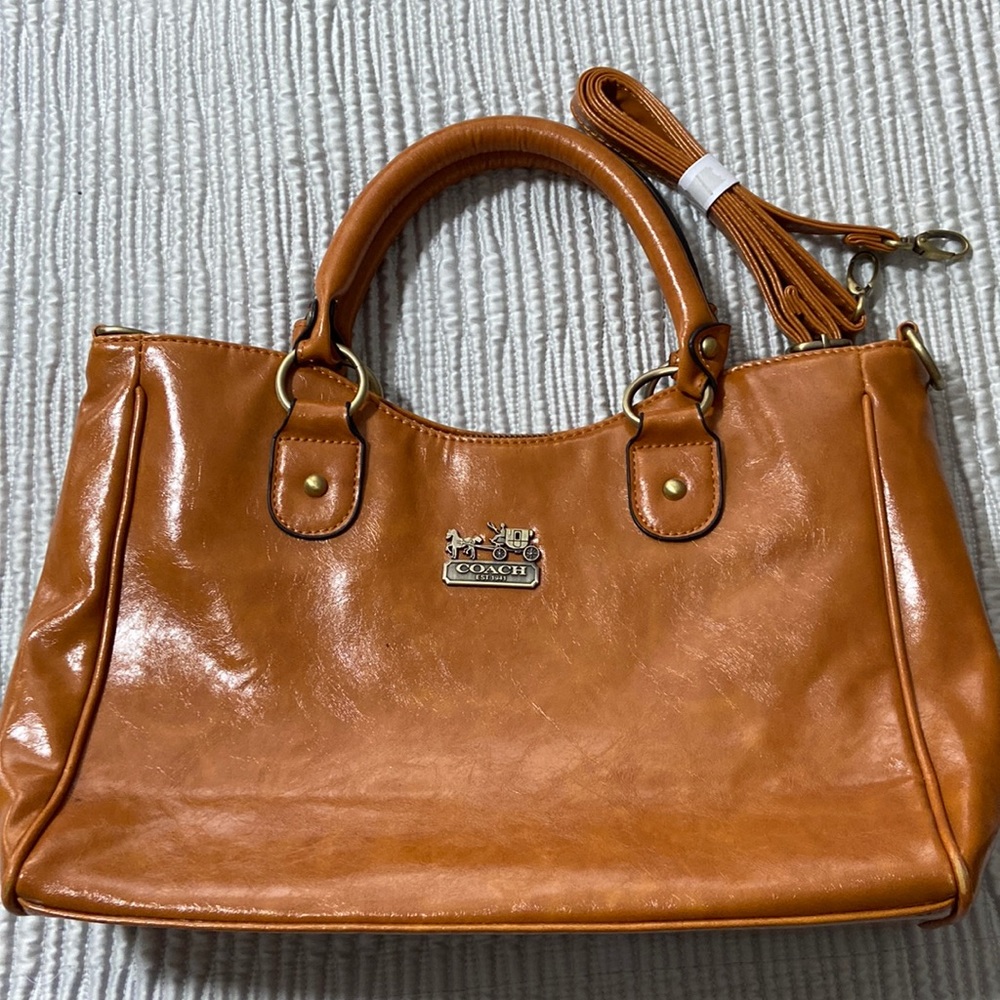 Brown coach purse never used